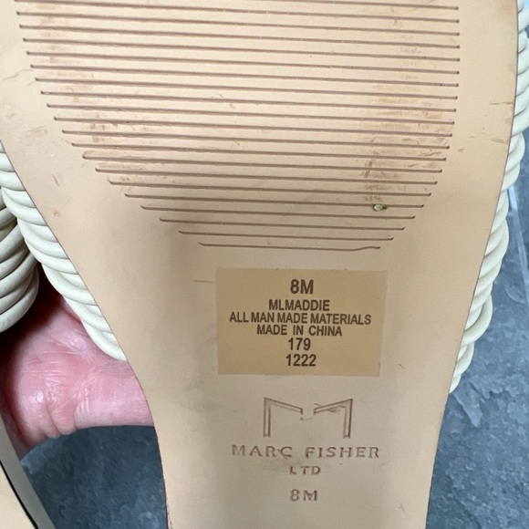 Marc Fisher Maddie Ivory Cream Slip On Slides - Picture 9 of 9